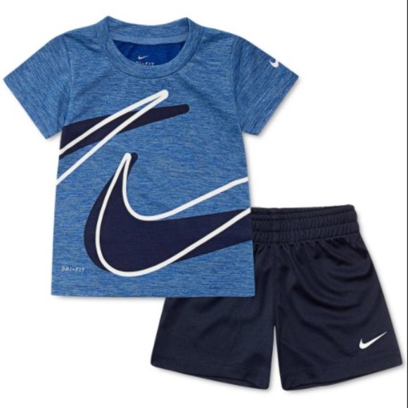 NWT Nike 2 piece Baby Boy T-shirt & Shorts Set MSRP $32 - Picture 1 of 2
